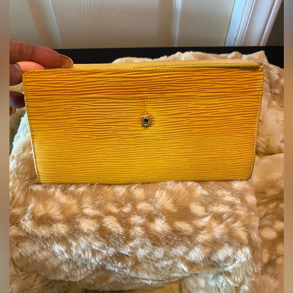 Louis Vuitton Yellow Epi Long Wallet